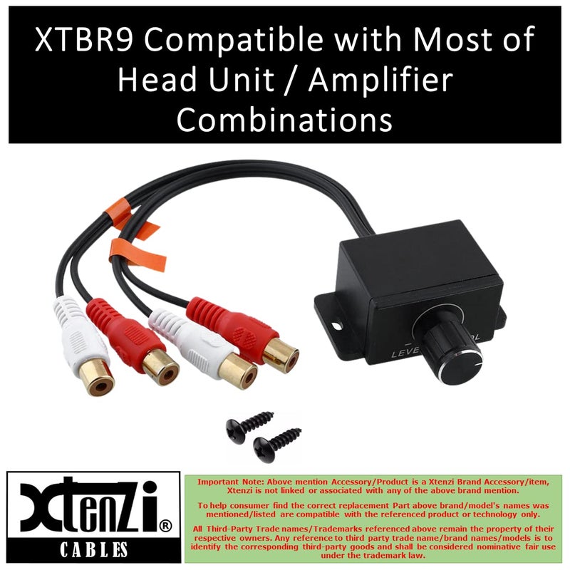 Xtenzi Amplifier Universal Bass Volume Knob Line Level Control Remote XTBR9-LC1 - Image 2